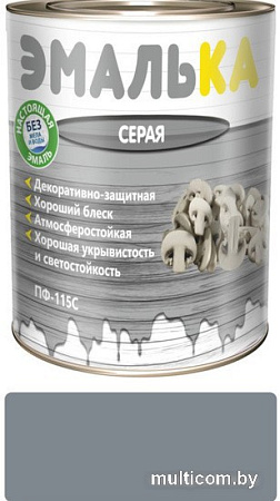 Краска Эмалька ПФ-115 С 0.9 л (серый)
