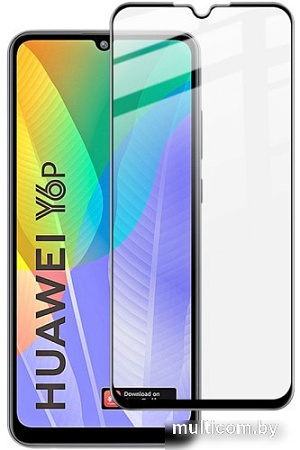Защитное стекло Case 111D для Huawei Y6p (черный глянец)