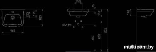 Умывальник Laufen Moderna Plus 815541 45x36