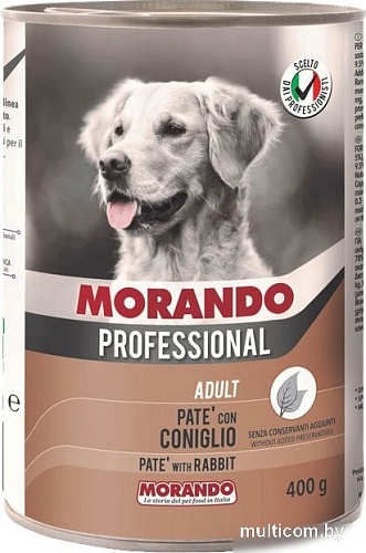 Консервированный корм для собак Morando Паштет с кроликом 09896 400 г