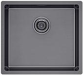 Кухонная мойка Paulmark Lassan 49 UNI LA49-GM (черный/вороненая сталь)