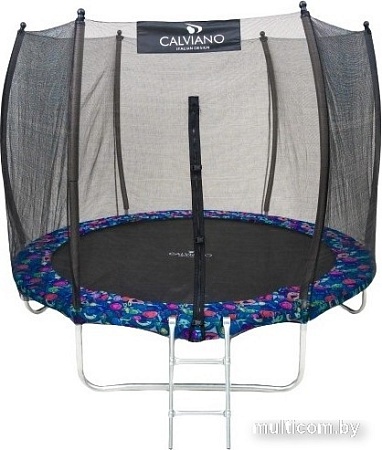 Батут Calviano Outside Master Smile 252 см - 8ft (внешняя сетка, с лестницей)