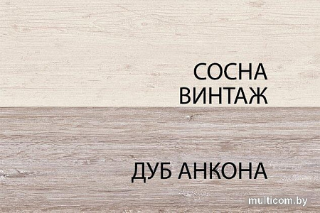 Шкаф-витрина Anrex MONAKO 2V2S (сосна винтаж/дуб анкона)