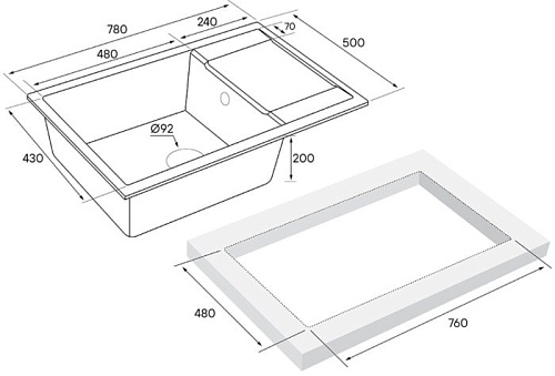 Кухонная мойка Paulmark Verlass PM317850-BL