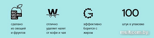 Таблетки для посудомоечной машины Wonder LAB Эко (100 шт)