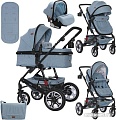 Универсальная коляска Lorelli Lora 2020 (3 в 1, голубой)