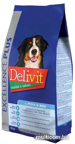 Сухой корм для собак Pet360 Delivit Excelence Adult рыба/рис 15 кг