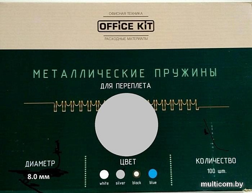 Металлическая пружина для переплета Office-Kit 8 мм OKPM516S (серебряный)