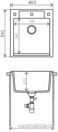Кухонная мойка Polygran Argo 460 (серый 14)