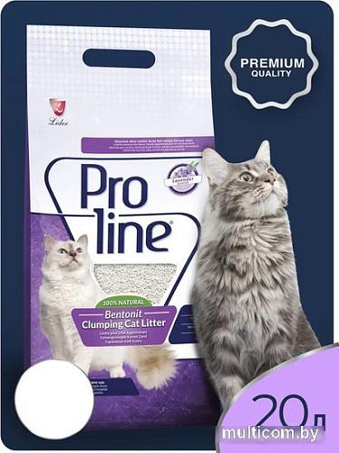 Наполнитель для туалета Proline Lavender с ароматом лаванды 20 л