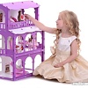 Кукольный домик Krasatoys Дом Бриджит с мебелью 000285 (белый/сиреневый)