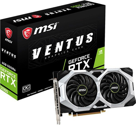 Видеокарта MSI GeForce RTX 2060 Ventus OC 6GB GDDR6