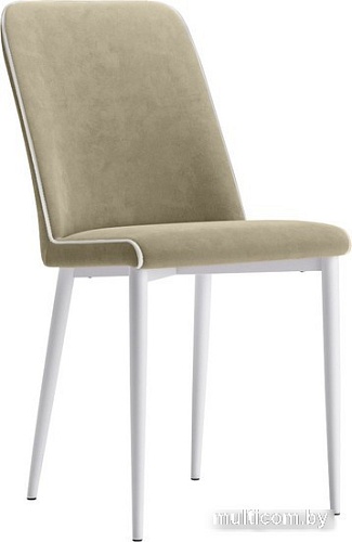 Стул Табурет Софт Бренди (37 Beige/кант белый/белый каркас)