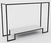 Консольный стол Hype Mebel Голд гласс 80x35 (черный/стекло белое)