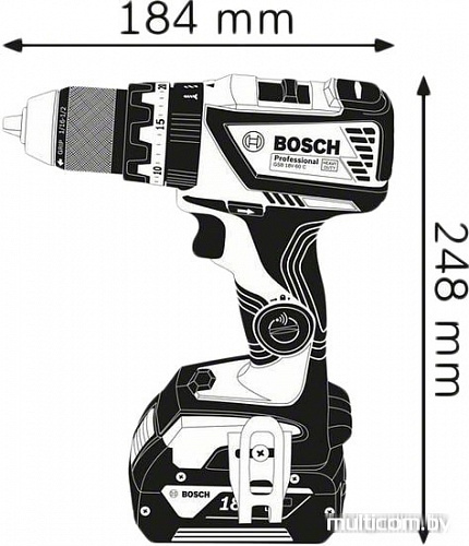 Дрель-шуруповерт Bosch GSB 18V-60 C Professional 06019G2100 (с 2-мя АКБ, кейс)