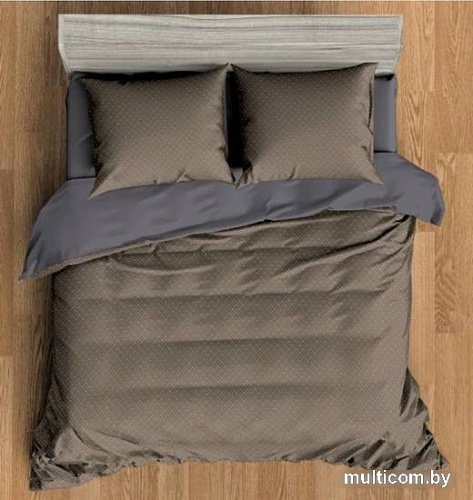 Постельное белье Amore Mio Мако-сатин Shine Crown GY Микрофибра 2сп 34026 (серый)