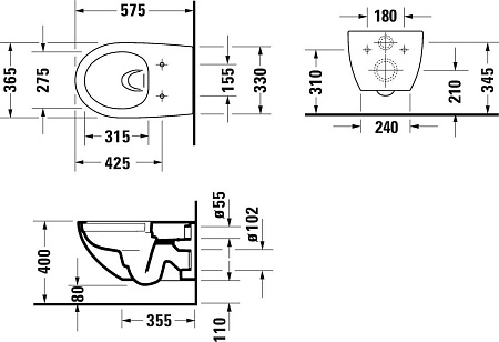 Duravit Architec Rimless 45726900A1