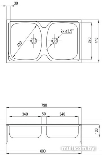 Кухонная мойка Deante Techno ZMU 3200 (оформление)