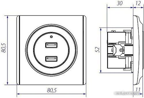 Розетка USB OneKeyElectro Florence 1E10351300