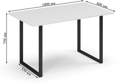 Кухонный стол Soma Tako 100x60 (белый/черный)