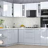 Готовая кухня Интерлиния Мила Пластик 1.88x2.4 LV (белый глянец/туманный глянец/опал светлый)