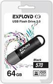 USB Flash Exployd 570 64GB (черный) [EX-64GB-570-Black]