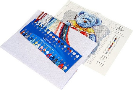 Набор для вышивания Белоснежка Медвежонок с сердцем 777-14