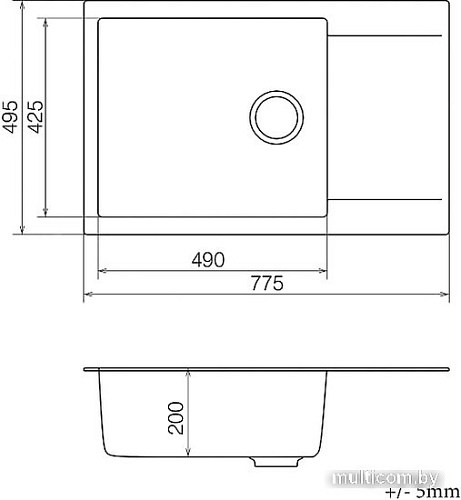 Кухонная мойка Vankor Orman OMP 02.78 XL (бежевый)