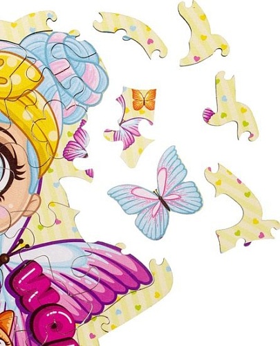 Мозаика/пазл WoodLand Toys Кукла с котиком 147211