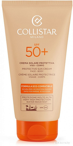 Средства для загара, автозагар Collistar Protective Sun Cream Face-Body SPF 50+ (150мл)