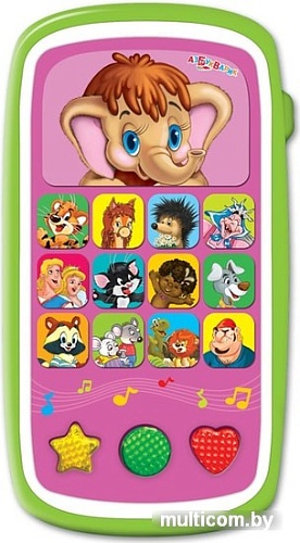 Интерактивный планшет Азбукварик Мультиплеер с огоньками. Друзья мультяшки 4680019280981