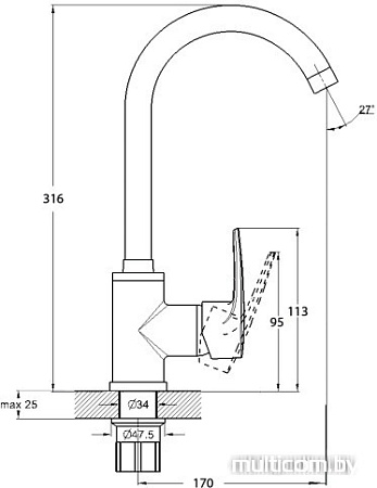 Смеситель Solone FAB4-A020