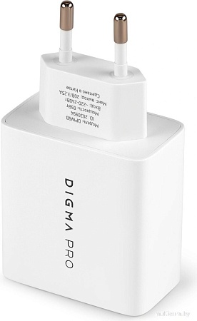 Сетевое зарядное Digma Pro DPW6B