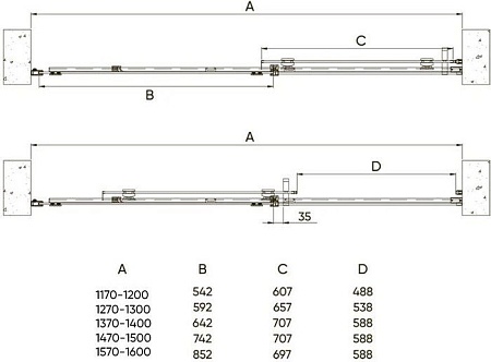 Душевая дверь Veconi VN-70 VN70-120-01-19C4