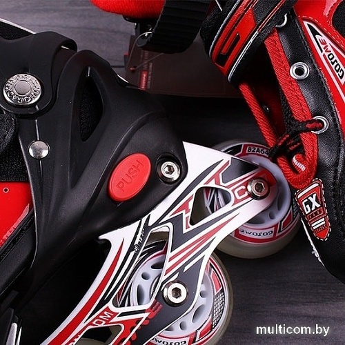 Роликовые коньки Darvish DV-S-11S (р. 30-34, черный/красный)