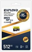 Карта памяти Exployd Premium Series microSDXC 512GB EX512GCSDXC10UHS-1-ELU3 (с адаптером)