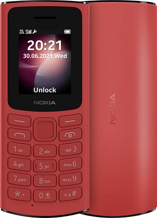 Мобильный телефон Nokia 105 4G Dual SIM (красный)