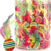 Игрушка для кошек Triol Мяч с пером NT573 d 3,5 см 120 штук