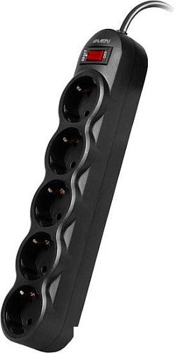 Сетевой фильтр SVEN SF-05L (черный, 3 м)