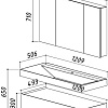 Belux Шкаф с зеркалом Триумф ВШ120 (1, белый глянцевый)