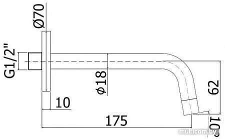 Излив Paffoni Light ZBOC045NO