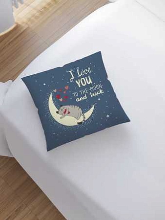 Чехол на подушку JoyArty Валентинка с котиком sl_91999