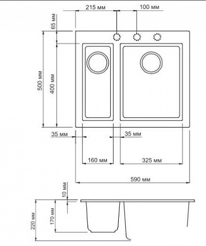 Кухонная мойка Omoikiri Bosen 59-2-BE (4993150)