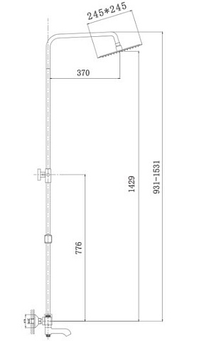 Душевая система Haiba HB2422 (хром)