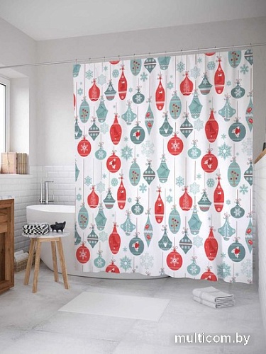 Шторка-занавеска для ванны JoyArty Праздничная фантазия sc_20298