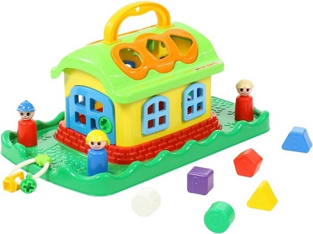 Сортер Полесье Сказочный домик на лужайке (в сеточке)