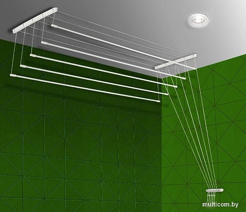 Сушилка для белья Ledeme Потолочная стальная 1.5 м (5 планок)