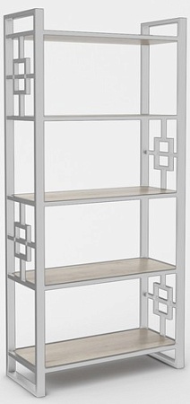 Стеллаж Hype Mebel Квадро 80x200 (белый/древесина белая)