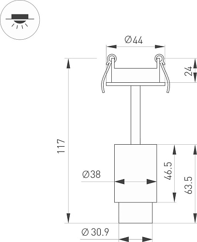 Точечный светильник Arlight ART-NEMO-BUILT-ZOOM-R38-5W Day4000 BK 10-55deg 049776