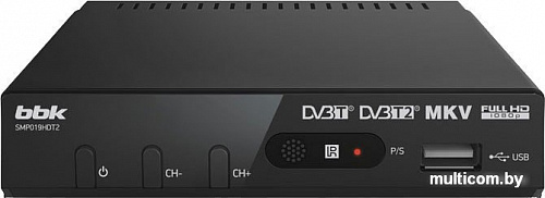 Приемник цифрового ТВ BBK SMP019HDT2 Dark Gray